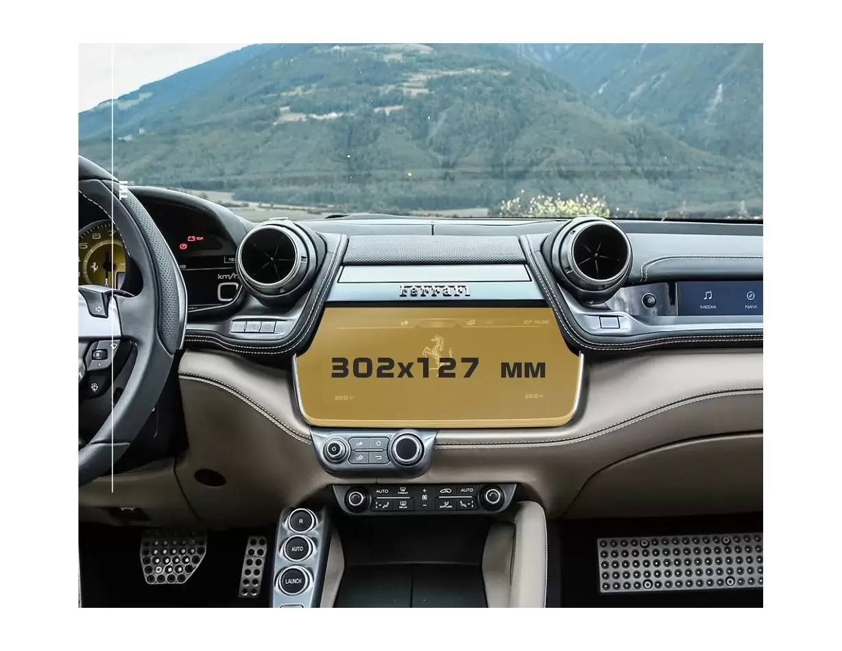 Ferrari GTC4Lusso 03.2016 - Present Full color LCD monitor 10,25" ExtraShield Screeen Protector