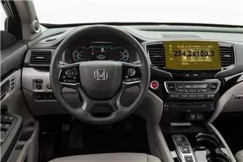 Honda CR-V 2016 - Present Multimedia 8" DisplayschutzGlass Kratzfest Anti-Fingerprint Transparent - 1- Cockpit Dekor Innenraum