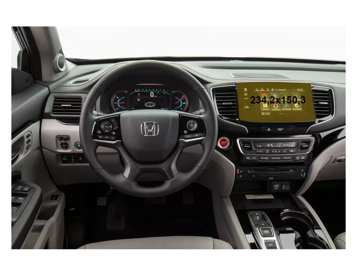Honda CR-V 2016 - Present Multimedia 8" Vidrio protector de navegación transparente HD