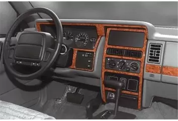 Chrysler Grand Cherokee 09.92-01.96 3D Decor de carlinga su interior del coche 9-Partes