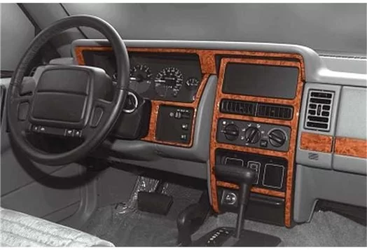 Chrysler Grand Cherokee 09.92 - 01.96 3D Inleg dashboard Interieurset aansluitend en pasgemaakt op he 9 -Teile