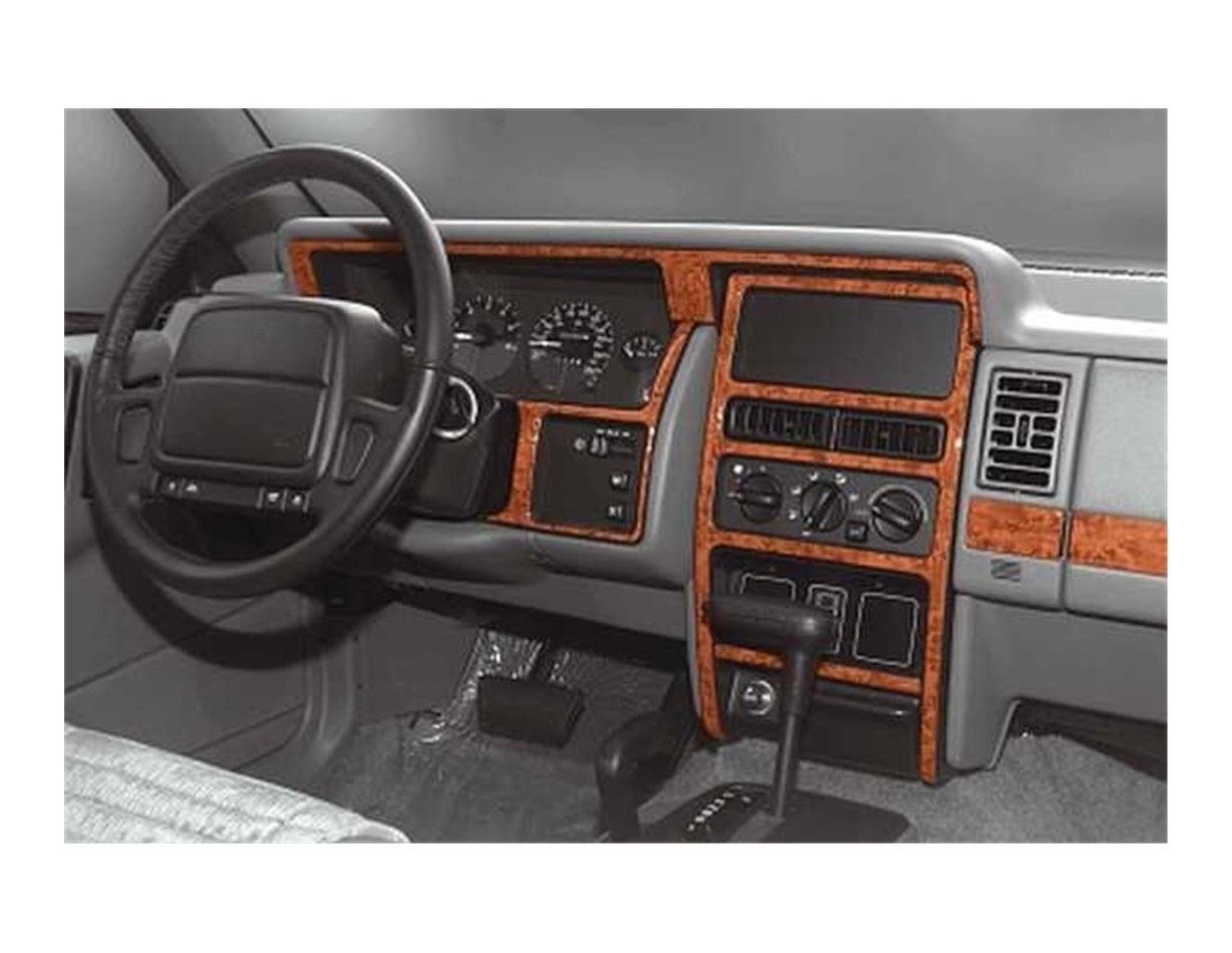 Chrysler Grand Cherokee 92-96 Kit la décoration du tableau de bord 9-Pièce - 1 - habillage decor de tableau de bord