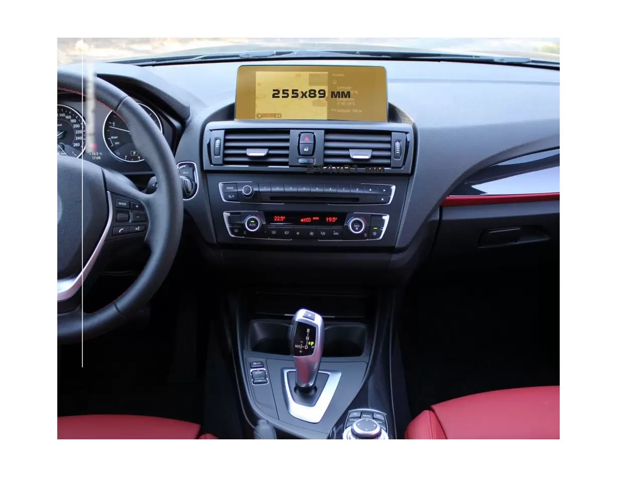 Jaguar E-Pace 2020 - Present Color multifunction display 12,3'' Vetro Protettivo HD trasparente di navigazione Protezione