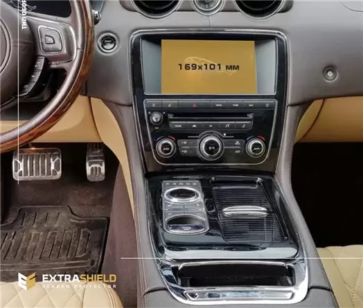 Jaguar F-PACE 2019 - Present Multimedia 12,3" Protection d'écran Résiste aux rayures HD transparent - 1 - habillage decor de tab