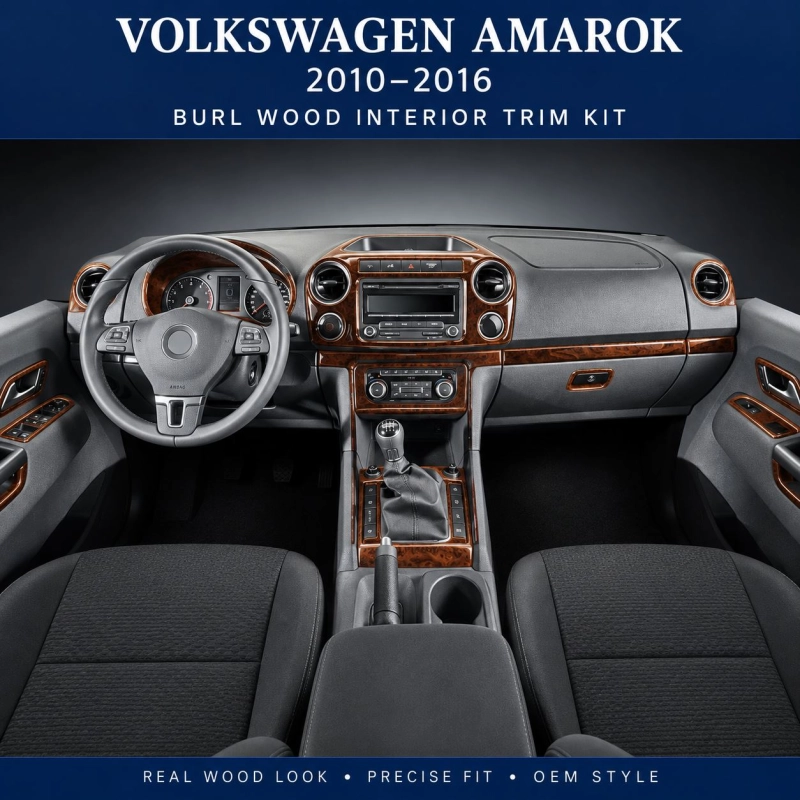 Volkswagen Amarok 2011-2018 kit rivestimento cruscotto e interni 3D 35 pezzi