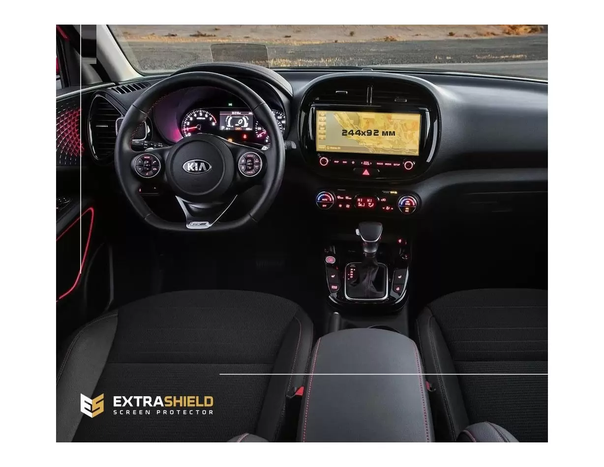 KIA Sorento Prime 2017 - 2020 Multimedia 8" Vetro Protettivo HD trasparente di navigazione Protezione