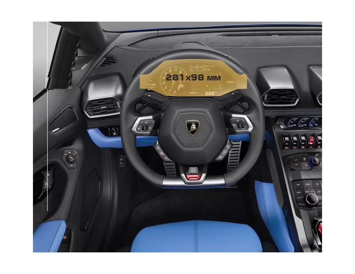 Lamborghini Huracan 2014 - Present Digital Speedometer ExtraShield Screeen Protector