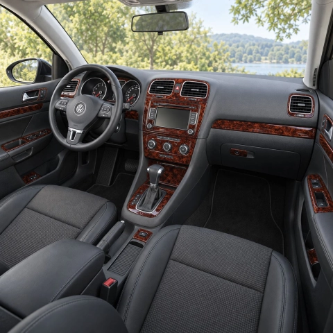 Volkswagen Golf VI Plus 2008-UP 3D Interior Dashboard Trim Kit Dash Trim Dekor 19-Parts