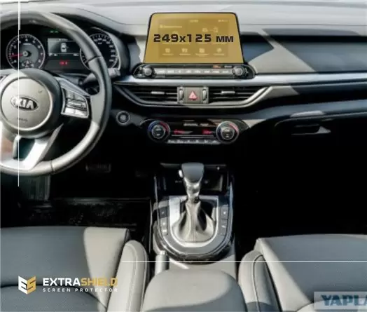 KIA Xceed 2019 - Present Multimedia 10,25" DisplayschutzGlass Kratzfest Anti-Fingerprint Transparent - 1- Cockpit Dekor Innenrau