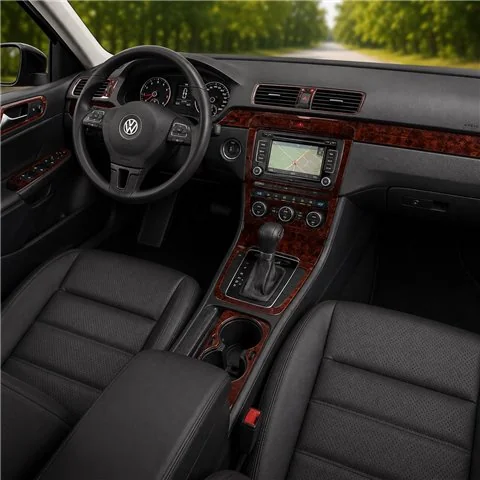 Volkswagen Passat 2010+ Basic Set, Automatic A/C, Navigation system 3D dashboard trim kit