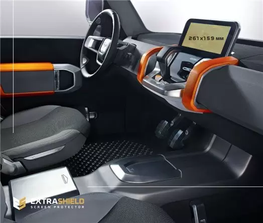 Lamborghini Urus 2017 - Present Passenger monitors (2pcs,) 12,5" Vidrio protector de navegación transparente HD