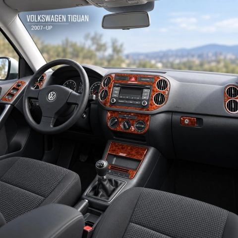 Volkswagen Tiguan 2007-heute 3D Cockpit Dekor Interieurleisten Set 17-teilig