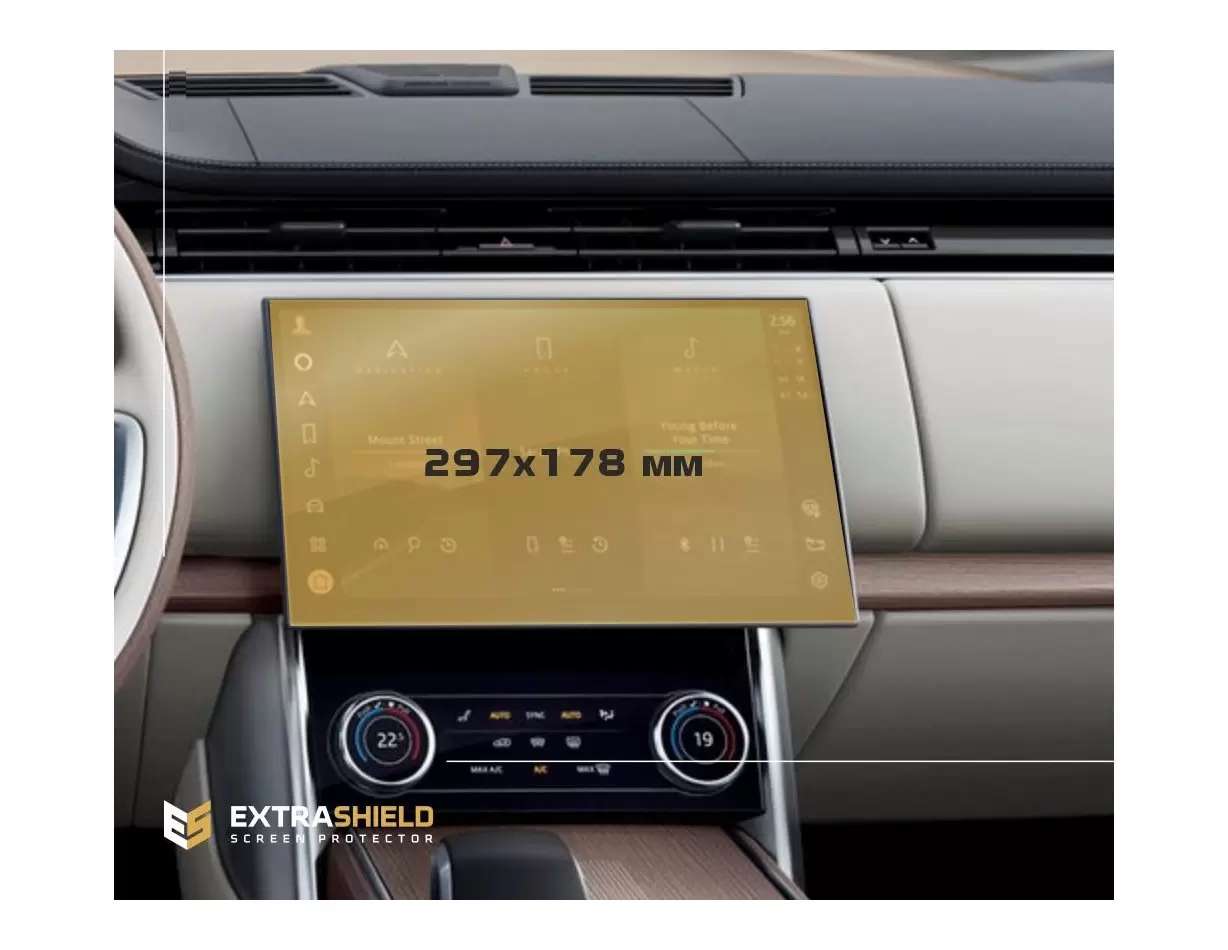 Land Rover Range Rover (L405) 2017 - Present Passenger monitors (2 pcs,) HD transparant navigatiebeschermglas