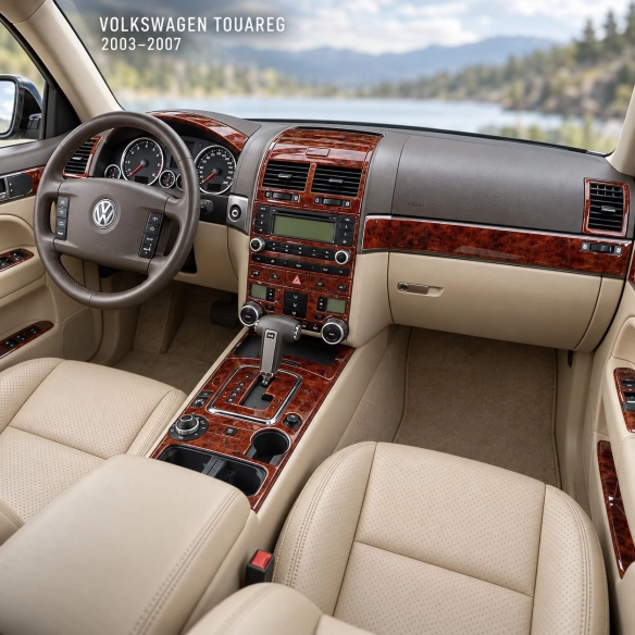 Volkswagen Touareg 2003-2007 kit décoration intérieure tableau de bord 39 pièces