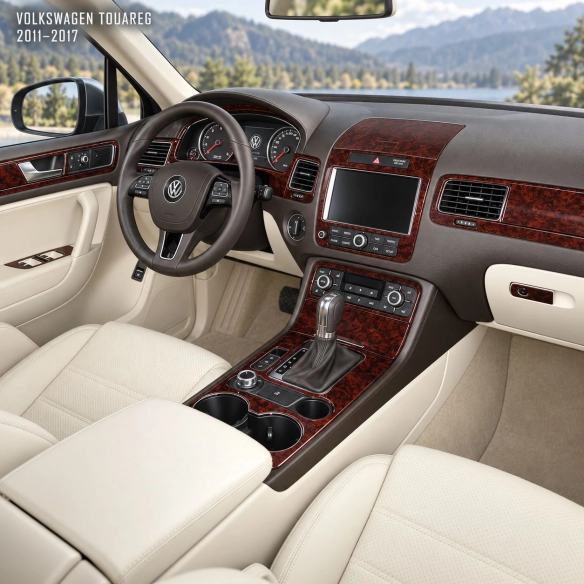 Volkswagen Touareg 2011-2017 kit 3D de molduras interiores para salpicadero 35 piezas