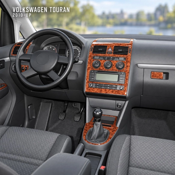Volkswagen Touran 2010 3D Cockpit Dekor Interieurleisten Set 12-teilig
