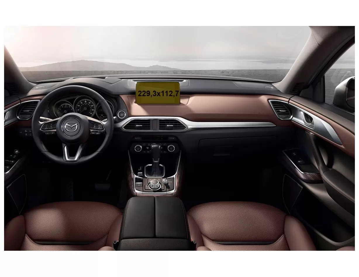 Mazda CX-9 2015 - 2020 Multimedia 8" Vidrio protector de navegación transparente HD