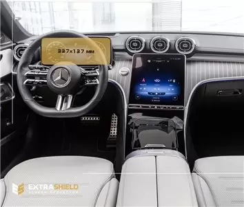 Mercedes-Benz C-class (S206/W206) 2021 - Present Color multifunction display 10.25" Vidrio protector de navegación transparente 