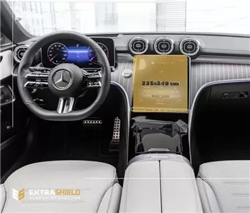 Mercedes-Benz C-class (S206/W206) 2021 - Present Full color LCD monitor 11.9" Touch Screen HD transparant navigatiebeschermglas