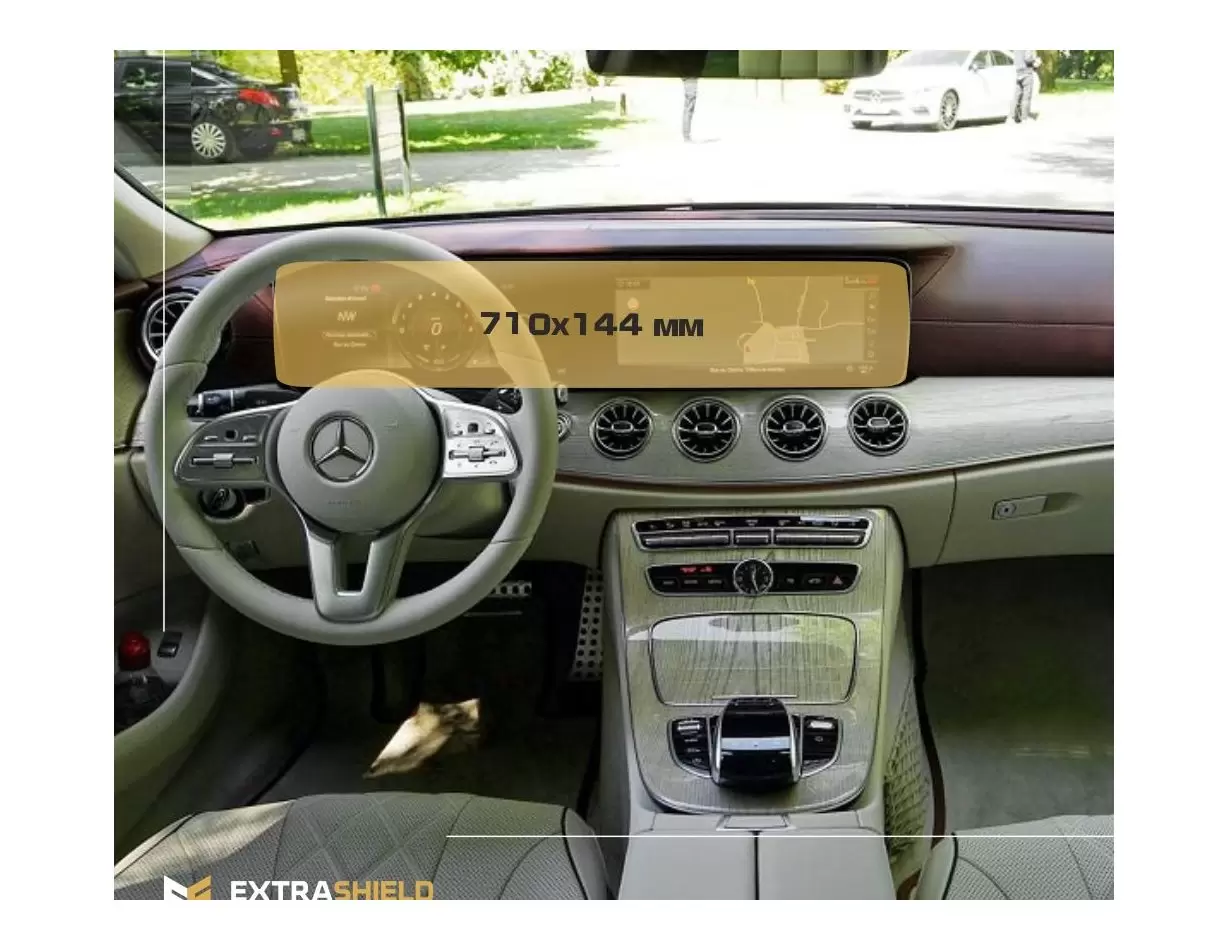 Mercedes-Benz CLS (C257) 2017 - Present Digital Speedometer + Multimedia 12,3" Vidrio protector de navegación transparente HD