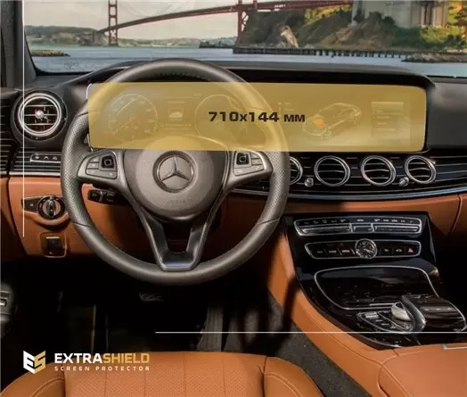 Mercedes-Benz E-class (S213/C238/A238/W213) 2016 - Present Digital Speedometer + Multimedia 12,3" DisplayschutzGlass Kratzfest A