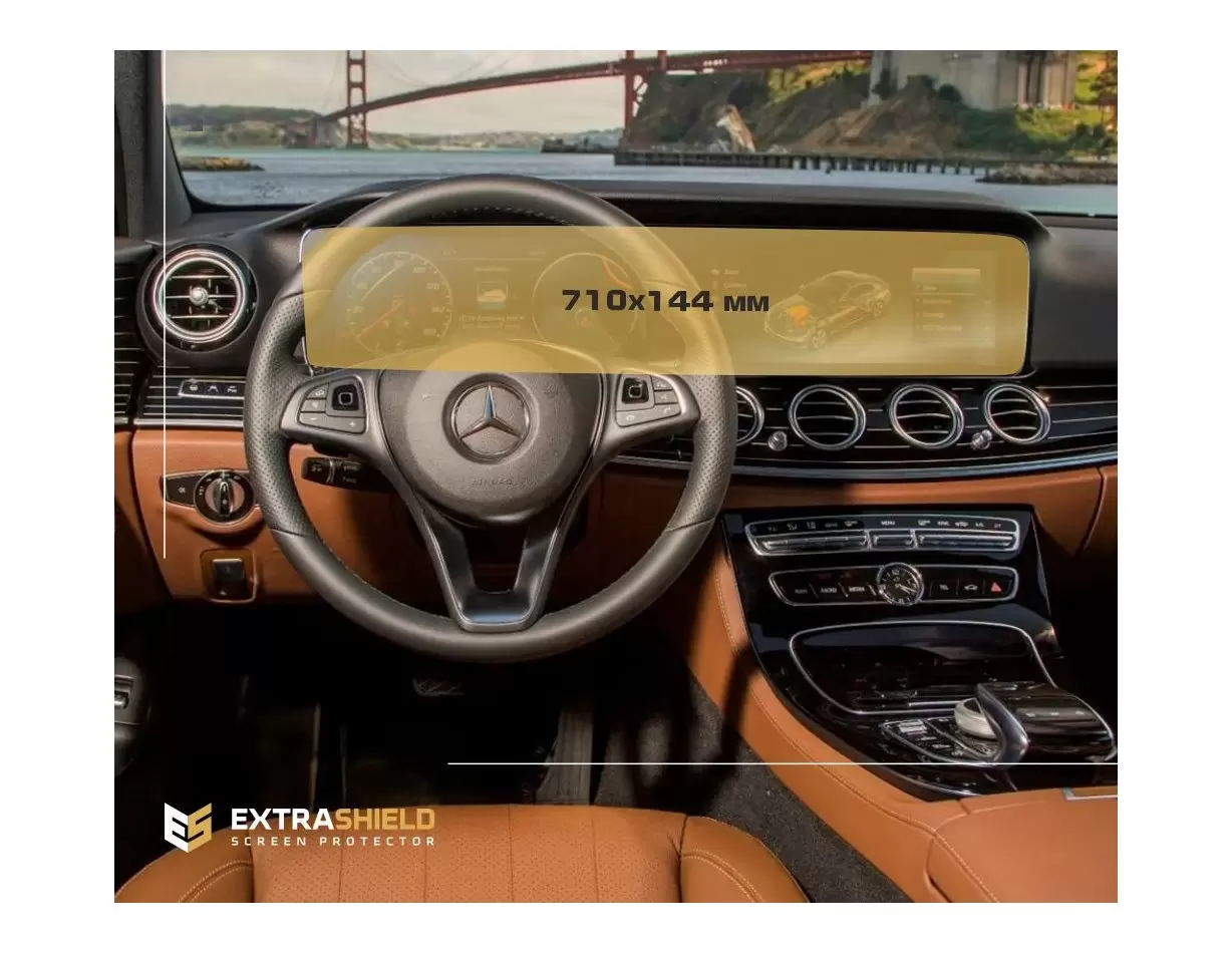 Mercedes-Benz E-class (S213/C238/A238/W213) 2016 - Present Digital Speedometer + Multimedia 12,3" DisplayschutzGlass Kratzfest A