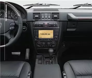 Mercedes-Benz G-class II (W463) 2012 - 2013 Multimedia 5,4" HD transparant navigatiebeschermglas