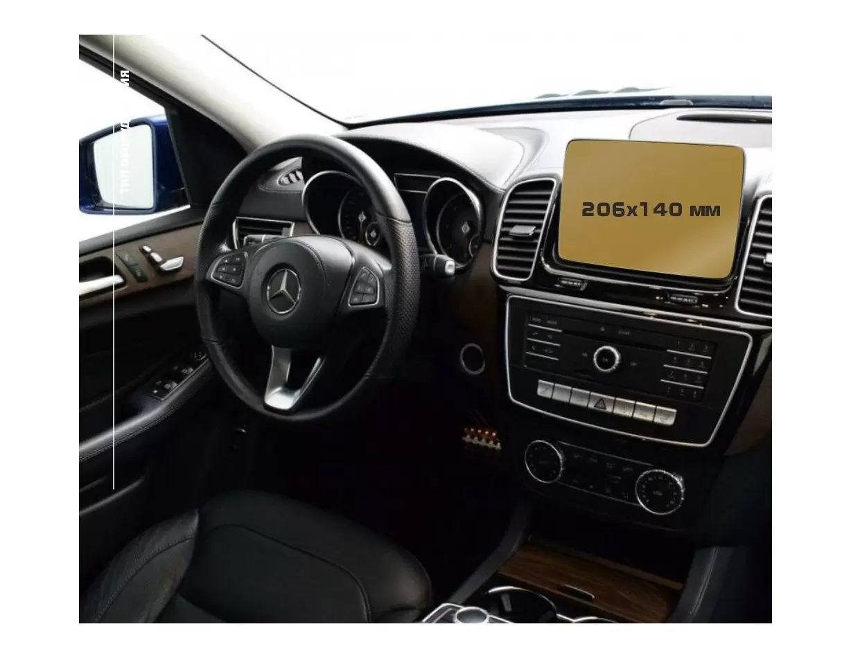 Mercedes-Benz G-class III (W464) 2018 - Present Digital Speedometer + Multimedia 12,3" HD transparant navigatiebeschermglas