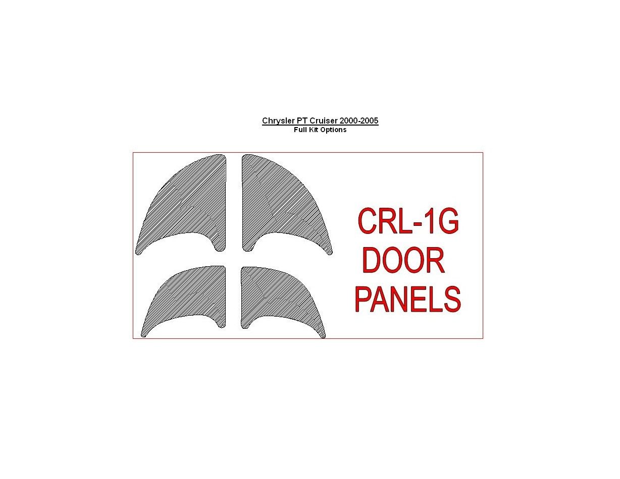 Chrysler PT Cruiser 2001-2005 Door panels, 4 Parts set BD innenausstattung armaturendekor cockpit dekor - 1- Cockpit Dekor Innen
