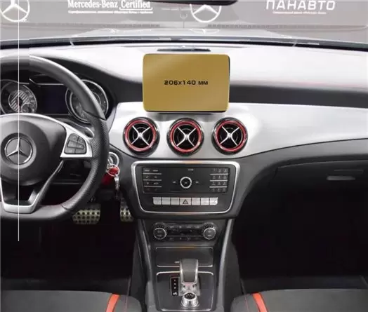 Mercedes-Benz GL (X166) 2012 - 2015 Multimedia 8,4" HD transparant navigatiebeschermglas