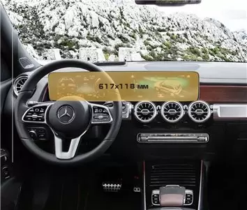 Mercedes-Benz GLA (H247) 2019 - Present Digital Speedometer + Multimedia 10,25" HD transparant navigatiebeschermglas