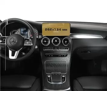 Mercedes-Benz GLC (X253/C253) 2015 - 2019 Multimedia 7" Vidrio protector de navegación transparente HD