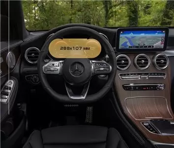 Mercedes-Benz GLC (X253/C253) 2015 - 2019 Multimedia 8" HD transparant navigatiebeschermglas