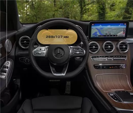 Mercedes-Benz GLC (X253/C253) 2015 - 2019 Multimedia 8" Vidrio protector de navegación transparente HD