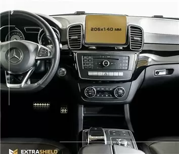 Mercedes-Benz GLE (W166) 2015 - 2019 Multimedia 5,8" Vidrio protector de navegación transparente HD