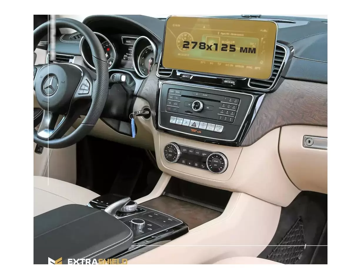 Mercedes-Benz GLE (W166/C292) 2015 - 2019 Multimedia 8,4" HD transparant navigatiebeschermglas
