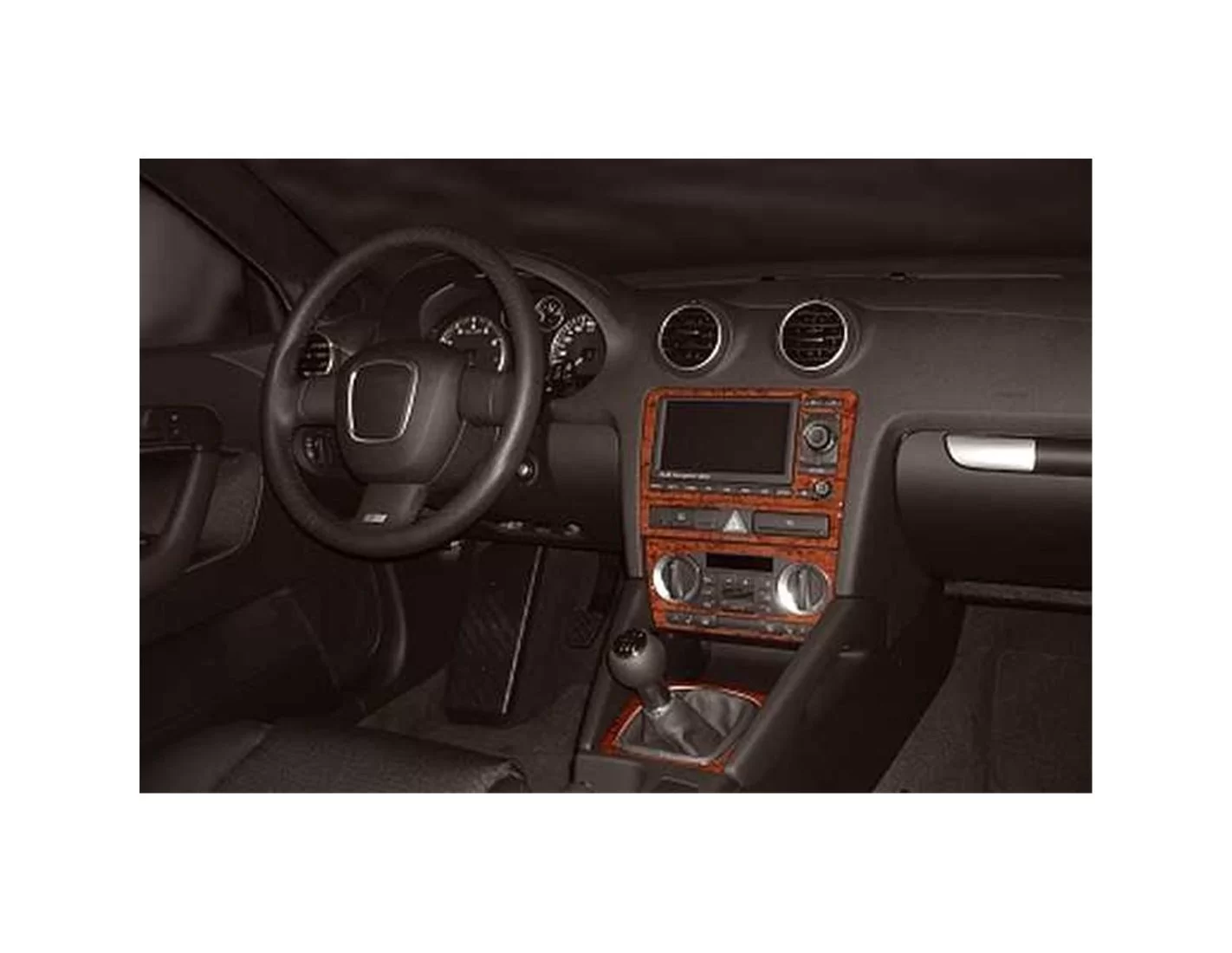 Audi A3 Typ 8P 03.2003 3M 3D Interior Dashboard Trim Kit Dash Trim Dekor 14-Parts