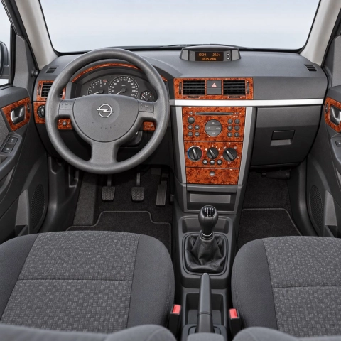 Opel Meriva 2003-2007 kit 3D de molduras interiores para salpicadero 17 piezas