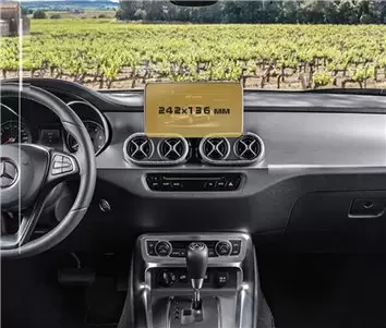 Mercedes-Benz GLE (W167/C167) 2018 - Present Passenger monitors (2pcs,) 10,2" HD transparant navigatiebeschermglas