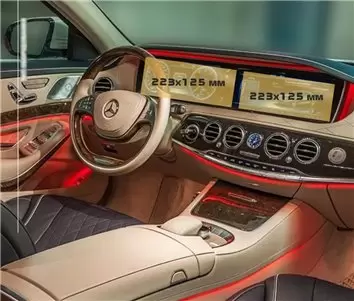 Mercedes-Benz GLS (W167) 2019 - Present Passenger monitors (2pcs,) 10,2" Vidrio protector de navegación transparente HD