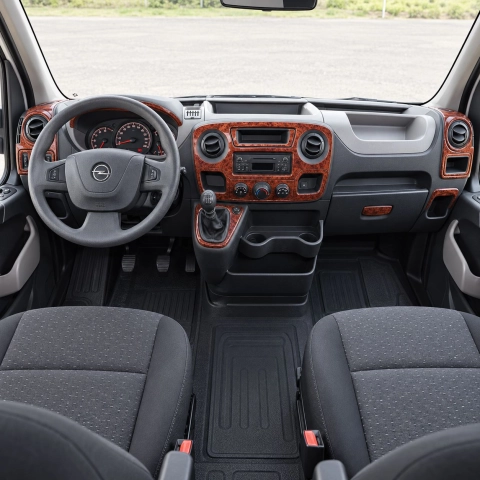 Opel Movano 2010-Actualidad kit 3D de molduras interiores para salpicadero 23 piezas