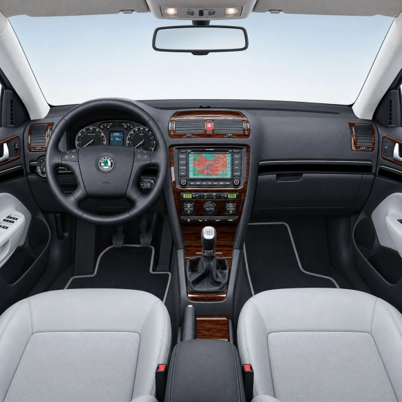 Skoda Octavia A5 1Z 2009-heute 3D Cockpit Dekor Interieurleisten Set 11-teilig
