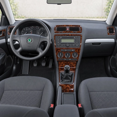Skoda Octavia A5 1Z 2004-2009 3D interieur dashboard decoratieset dashboard decor 15-delen