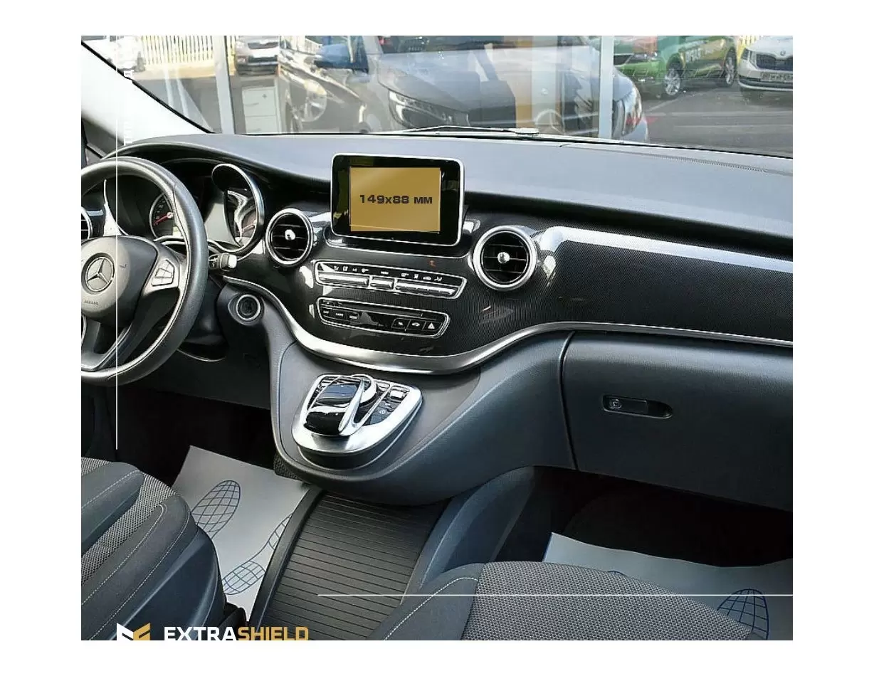 Mercedes-Benz V-class (W447) 2014 - Present Multimedia 5,8" ExtraShield Screeen Protector
