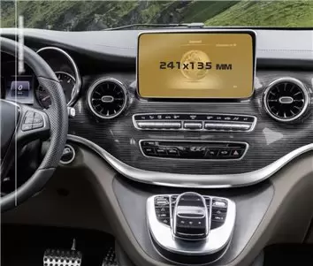 Mercedes-Benz V-class (W447) 2014 - Present Multimedia 5,8" Vidrio protector de navegación transparente HD
