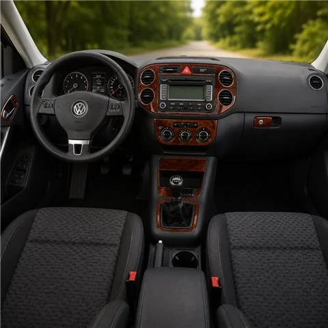 Volkswagen Tiguan 2009-2009 Komplettset, Schaltgetriebe AC 3D Armaturenbrett-Dekor-Set