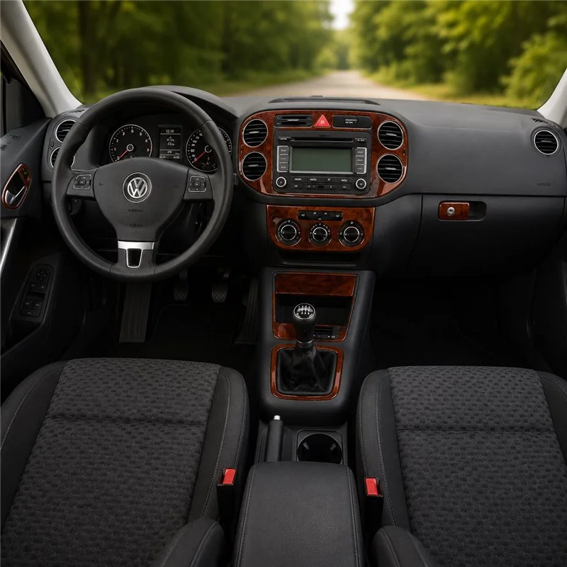 Volkswagen Tiguan 2009-2009 Full Set, Manual Gearbox AC 3D dashboard trim kit