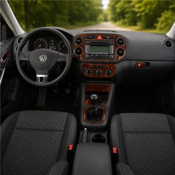 Volkswagen Tiguan 2009-2009 complete set, handgeschakeld AC 3D dashboard sierlijstset