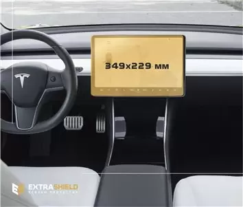 Tesla Model 3 2017 - Present Multimedia 15" HD transparant navigatiebeschermglas