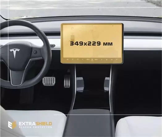 Tesla Model 3 2017 - Present Multimedia 15" Vidrio protector de navegación transparente HD